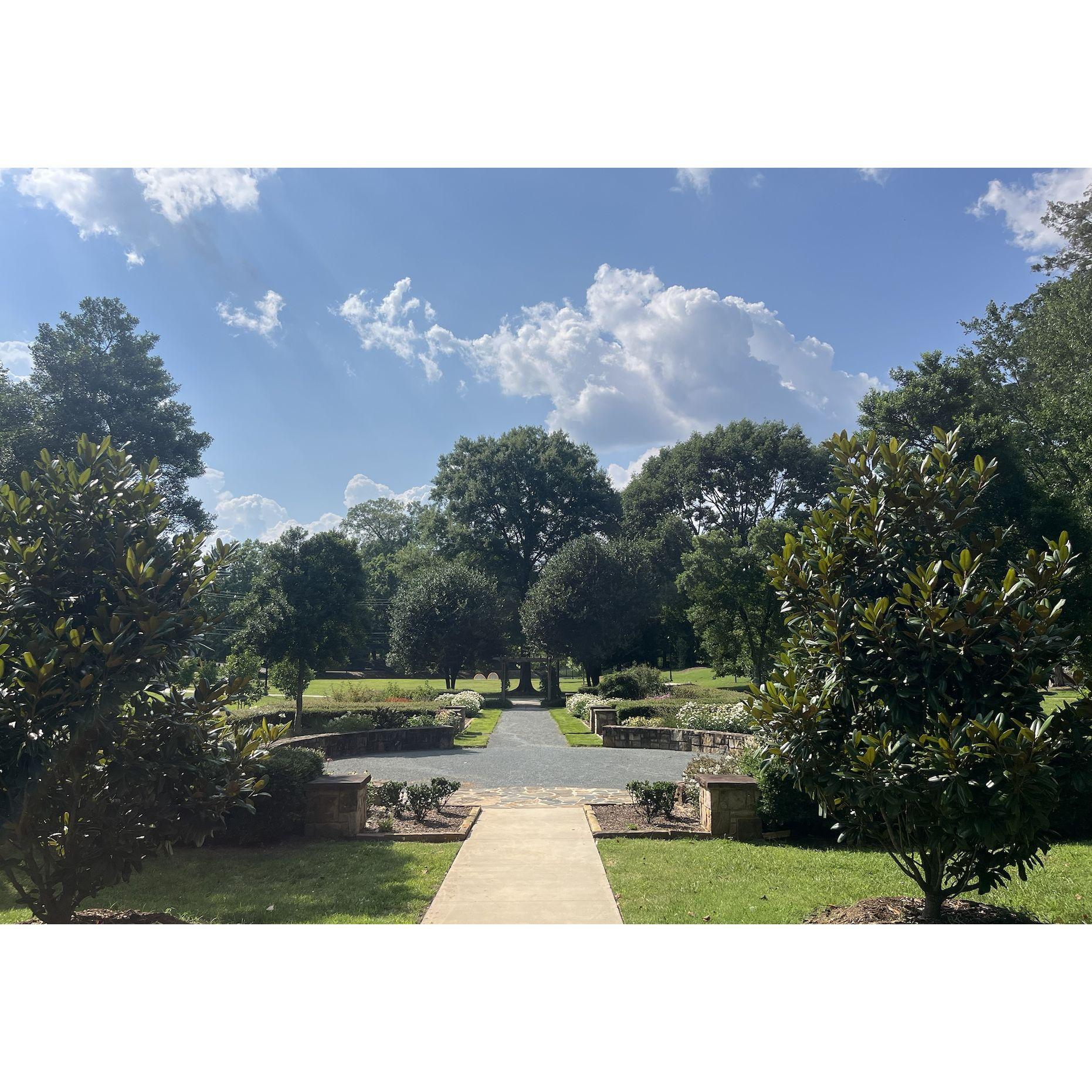 This is the garden where we got engaged!
