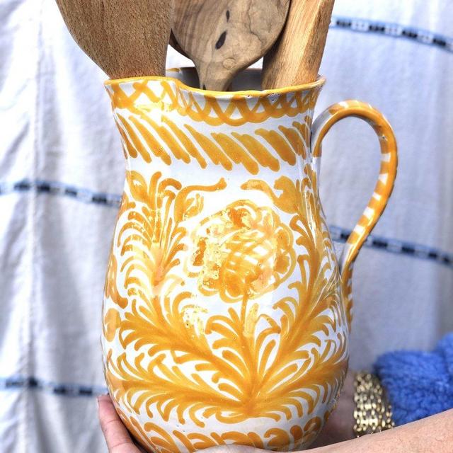 LARGE pitcher with hand painted designs, pomelo casa