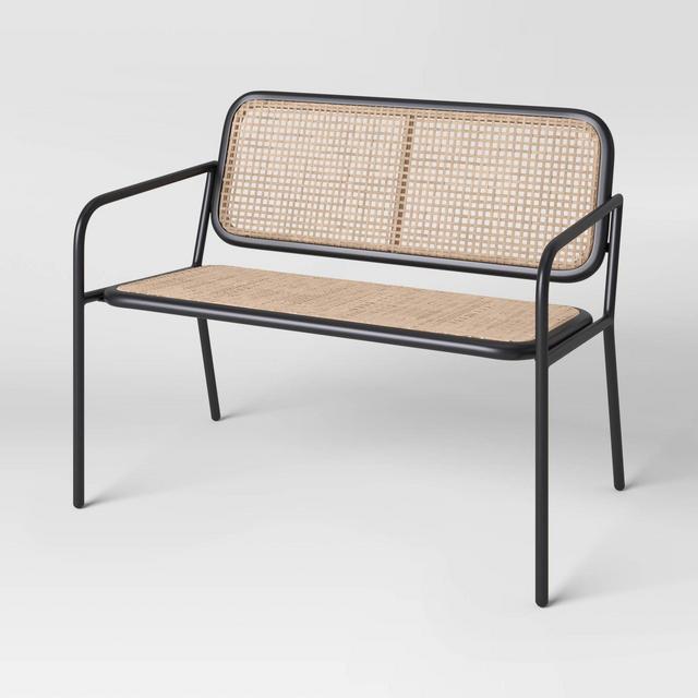 Boda Caning Patio Dining Bench - Brown/Black - Project 62™