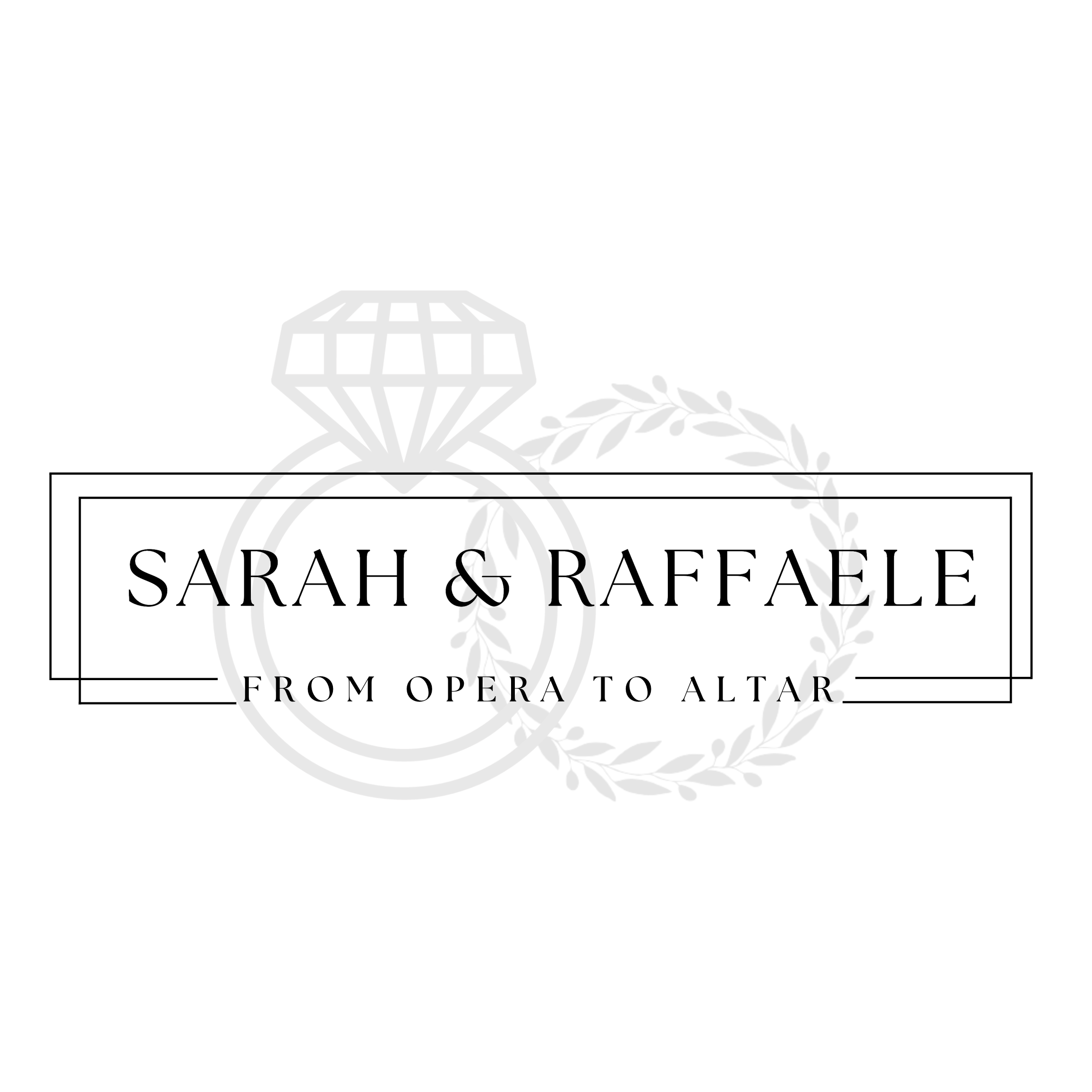 Our logo combines Sarah's engagement ring with an olive leaf to represent Raffaele's Italian origin.