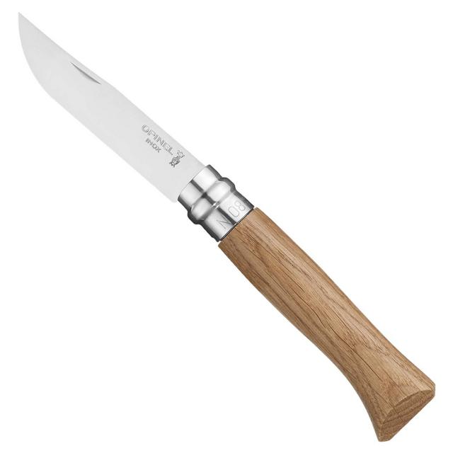 Opinel No8 Stainless Steel Folding Pocket Knife – Premium Wood Handles