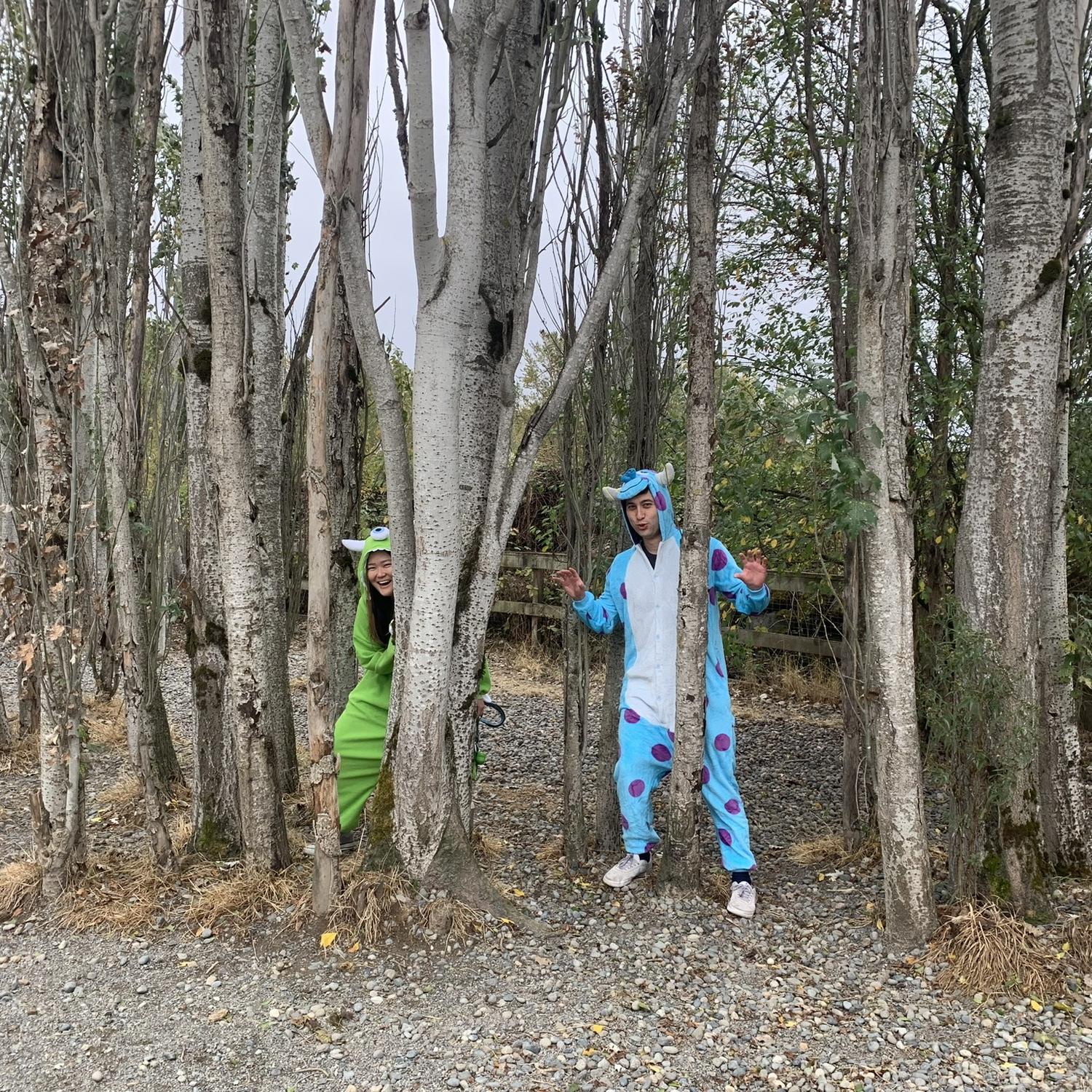 Celebrating Halloween at Magnuson Dog Park in 2023.