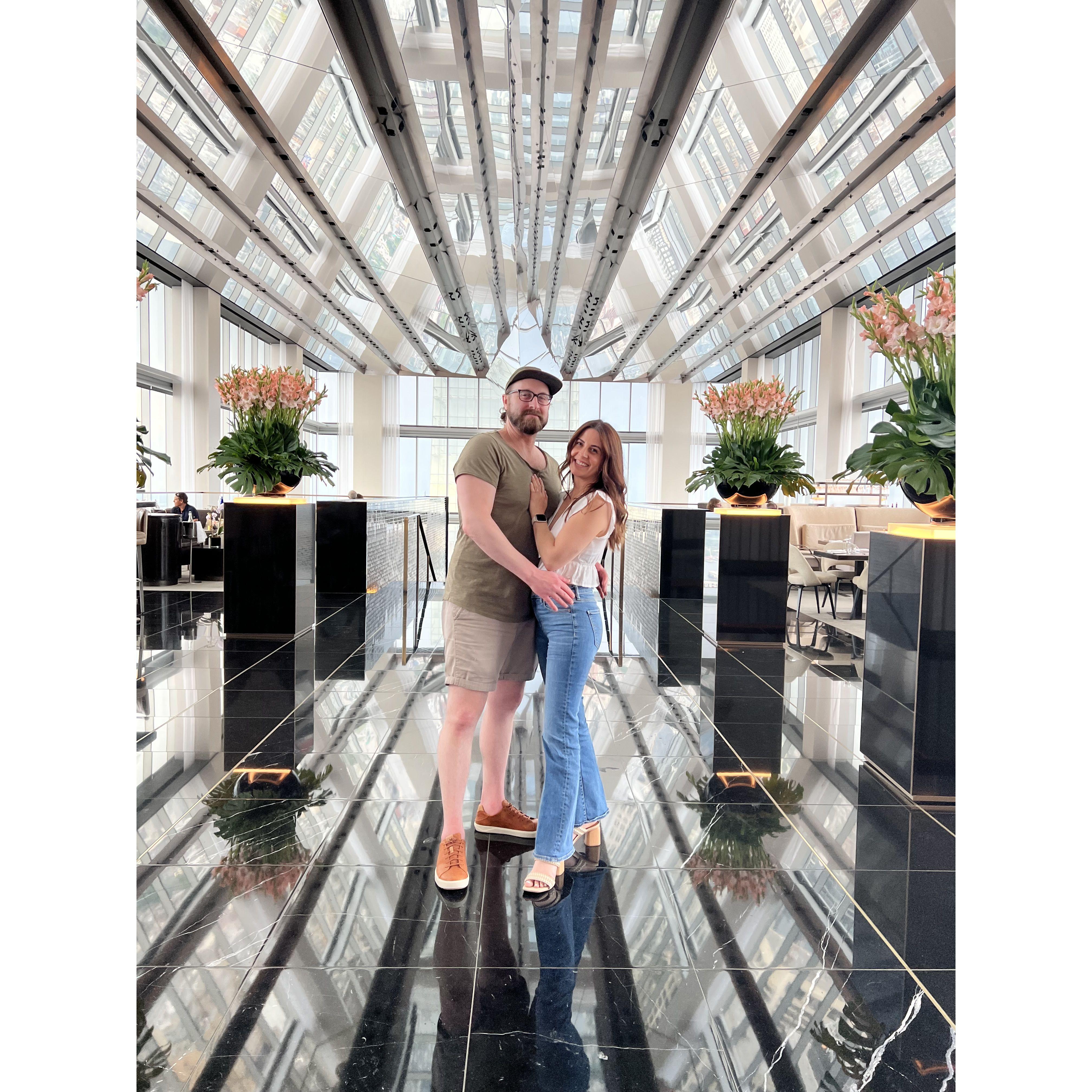 Fancy newly engaged pic at JG Sky High