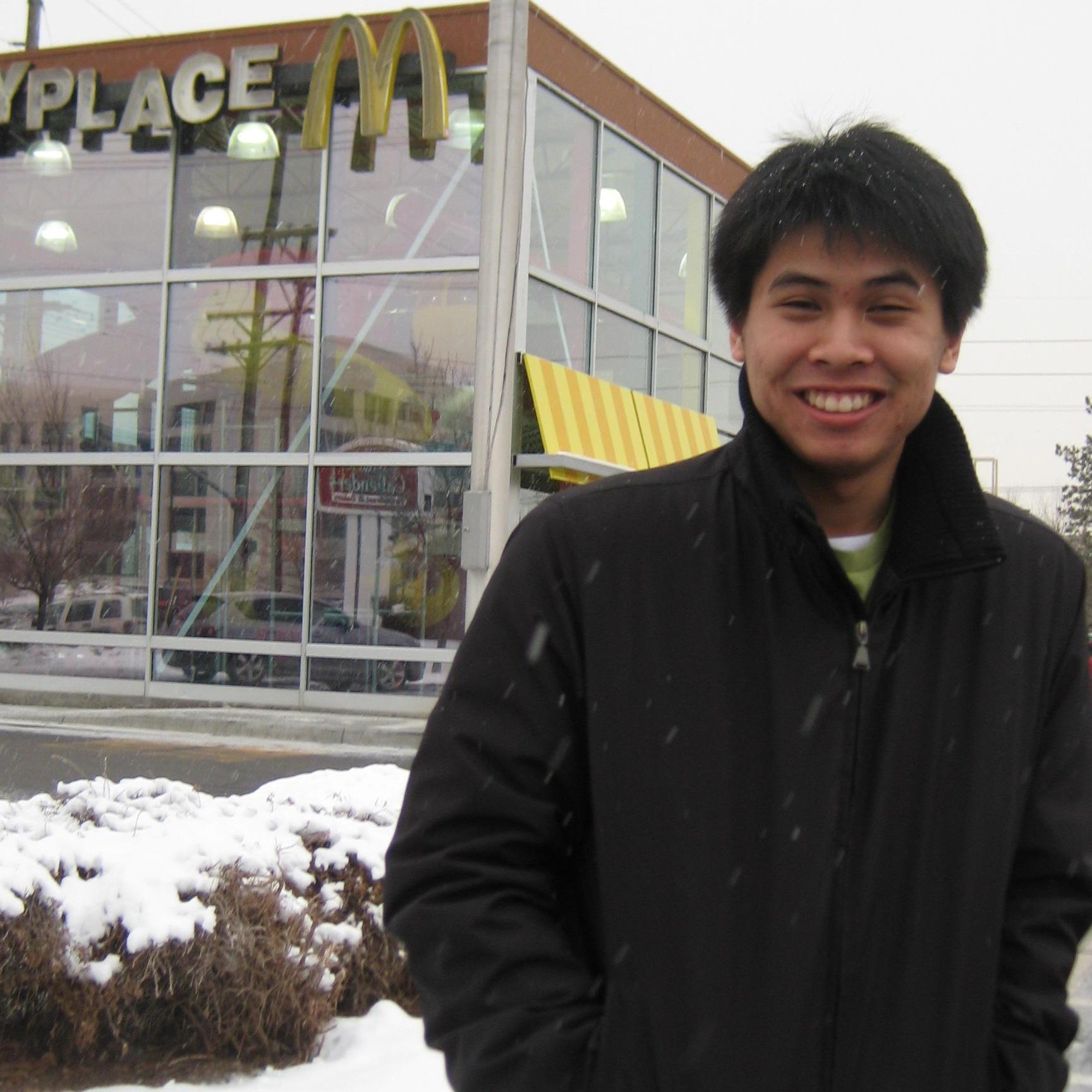 Eric was so happy visiting his old stomping grounds LOL