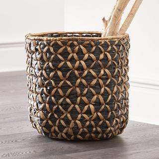 Safiyah Woven Black and Natural Basket