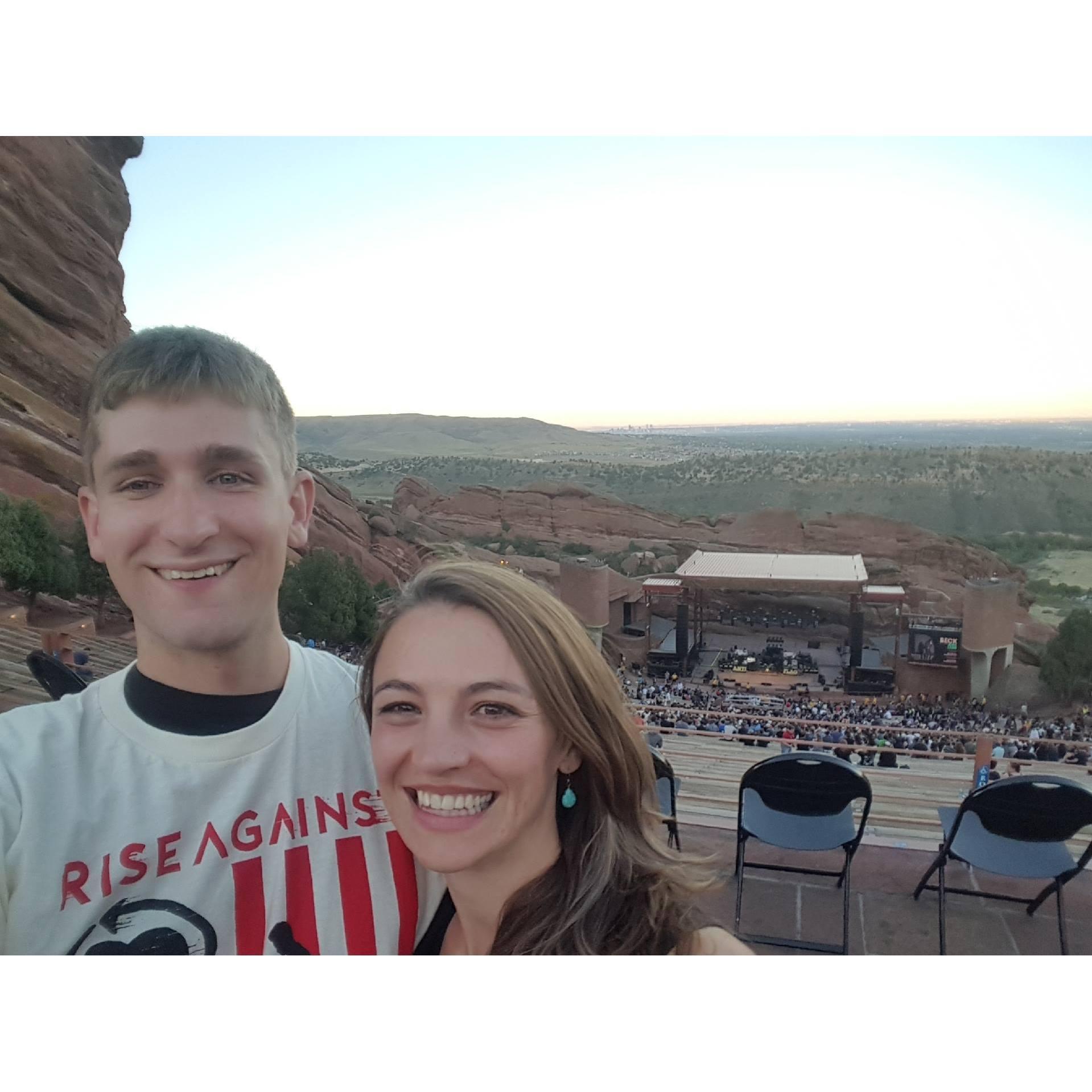 A few hours before Cooper proposed. Red Rocks, Morrison, CO.