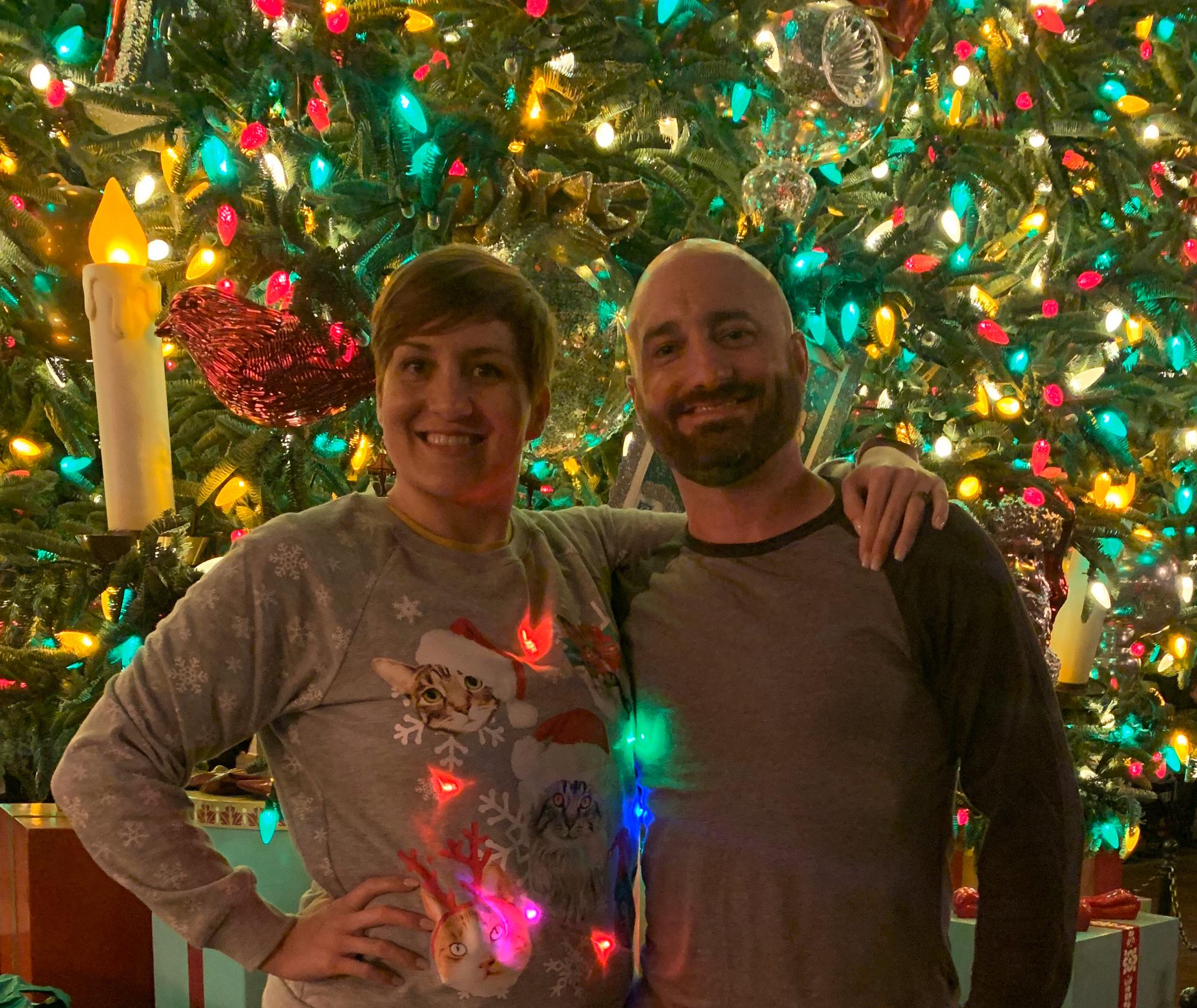 Christmas time at Disneyland.