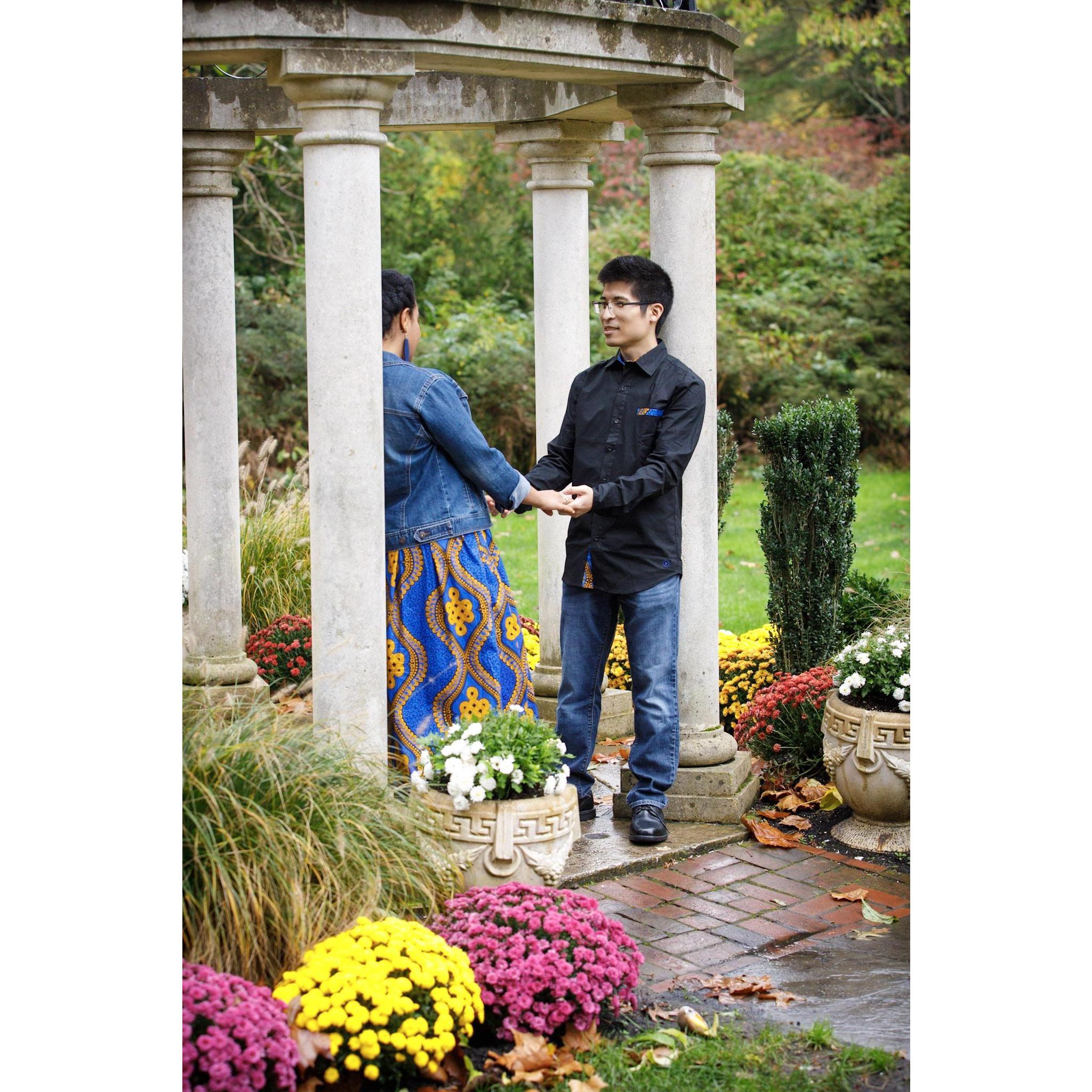 In Sayen gardens, where Aki proposed