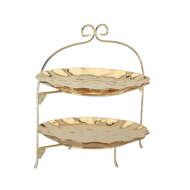 Certified International Gold Coast 2 Tier Rack with 11" Plates