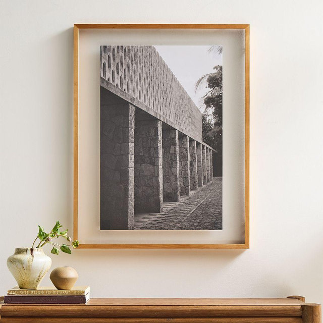 Floating Wood Gallery Frame, Wheat, 28"x36"