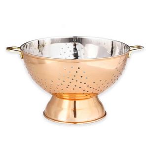 Old Dutch International 12-Inch Decorative Copper Footed Colander