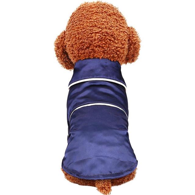 Lifeunion Small Dogs Cats Pajamas Pet Soft Silk Lapel Two-Legged Sleepwear Shirt for All Season (Large, Blue)
