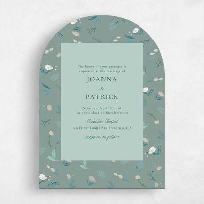 Green Arch Wedding Invitation - Blysse Classic