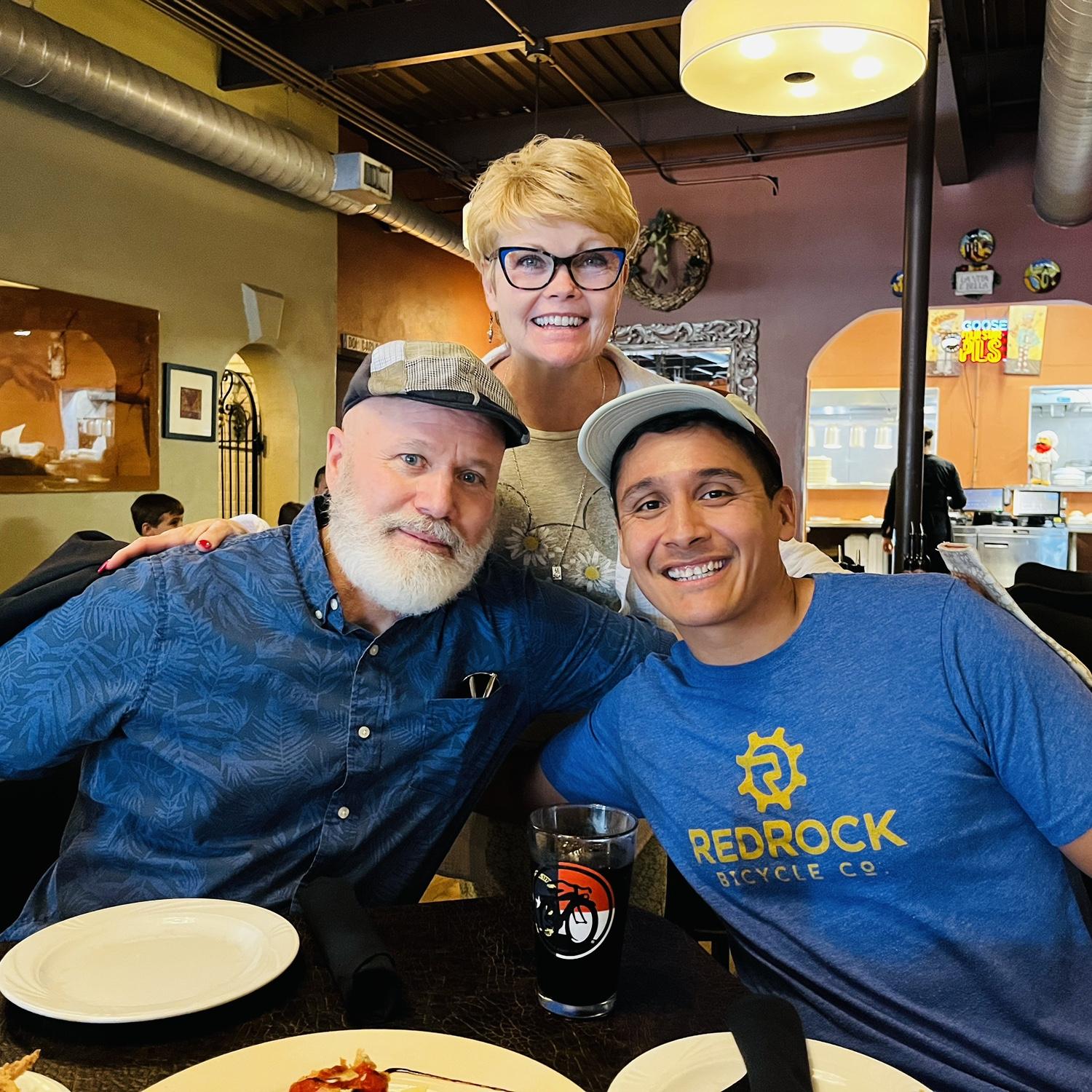 Treated Mom and Dad to Italian food at Casa San Carlo in Morehead City, NC! Ian brought Dad back a hat from Scotland!