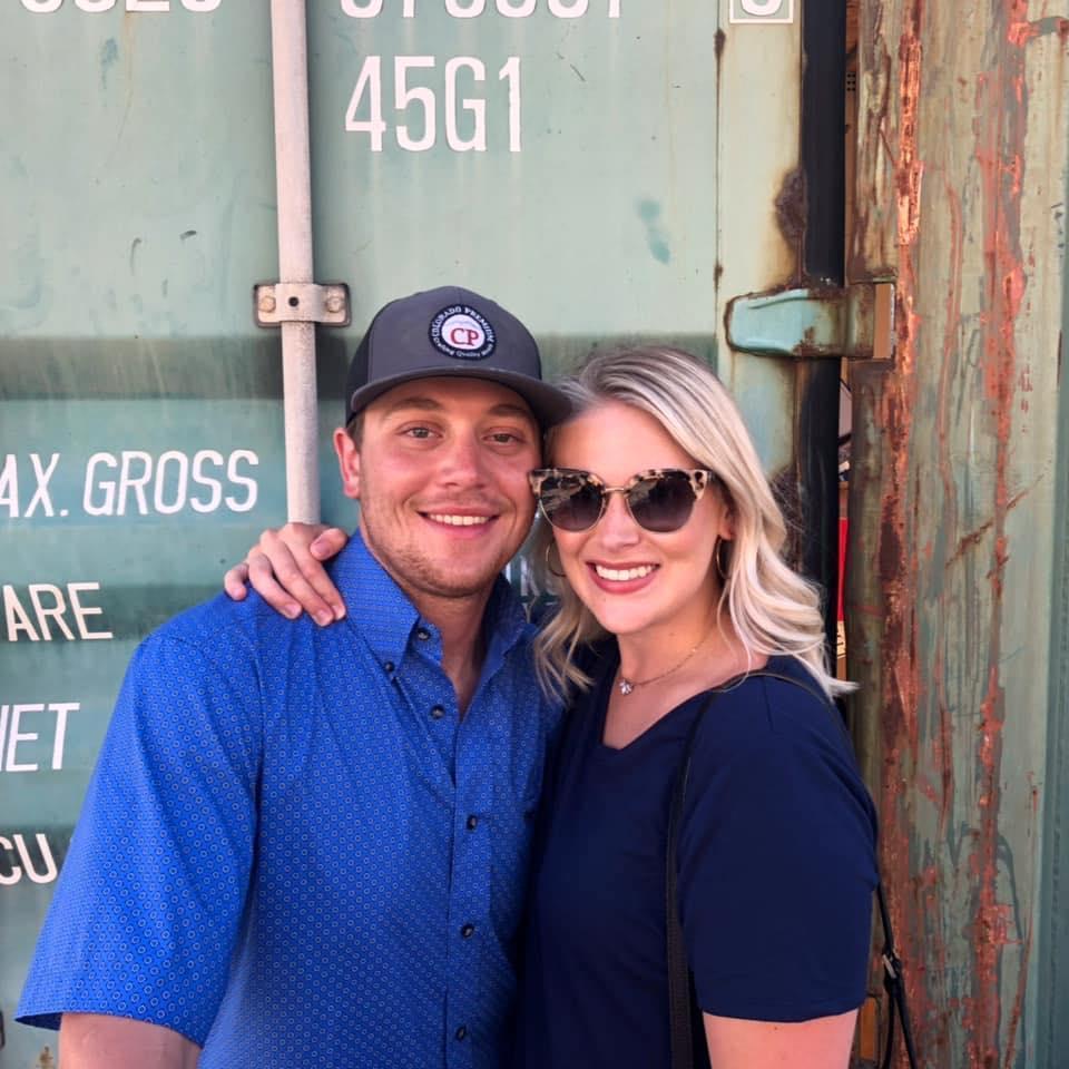In our free time, we love to go downtown to concerts, breweries, and spend time with our sweet pup, Buck!