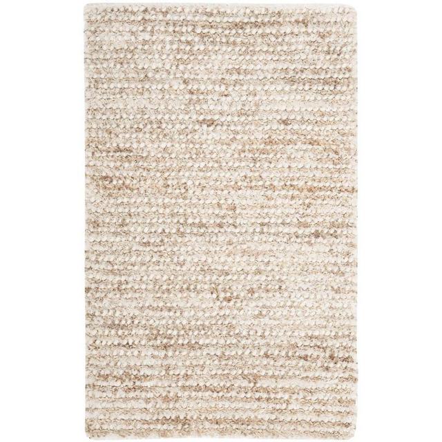 Aspen Shag White/Beige 2 ft. x 4 ft. Solid Area Rug