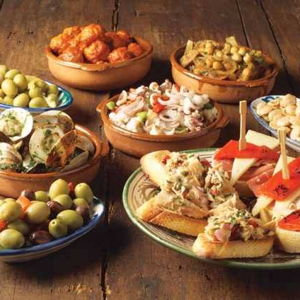 Cena de tapas para dos