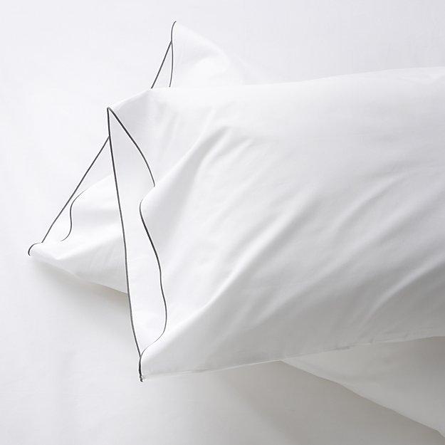 Set of 2 Belo Grey King Pillowcases