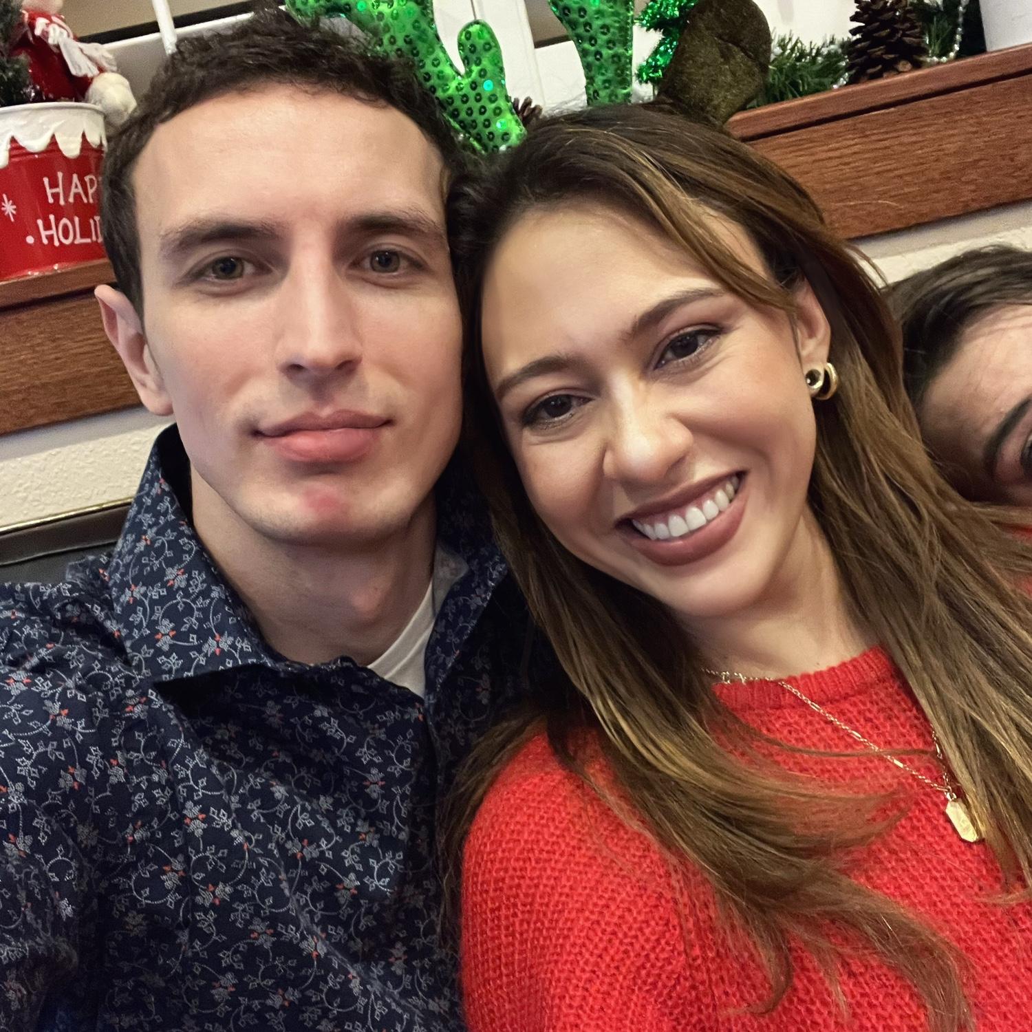 Couple at a St Michaels Christmas party