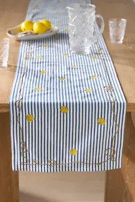 Nathalie Lete By the Sea Embroidered Table Runner