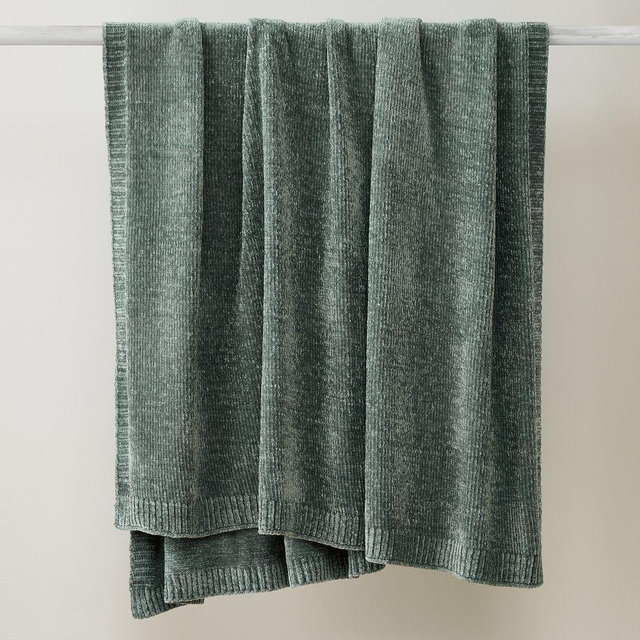 Luxe Chenille Throw, 50x60, Celadon