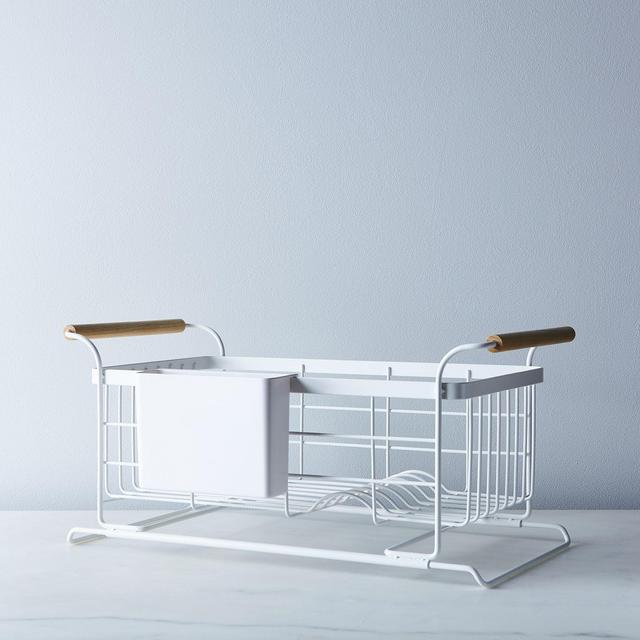 Over the Sink Wood-Handled Dish Rack