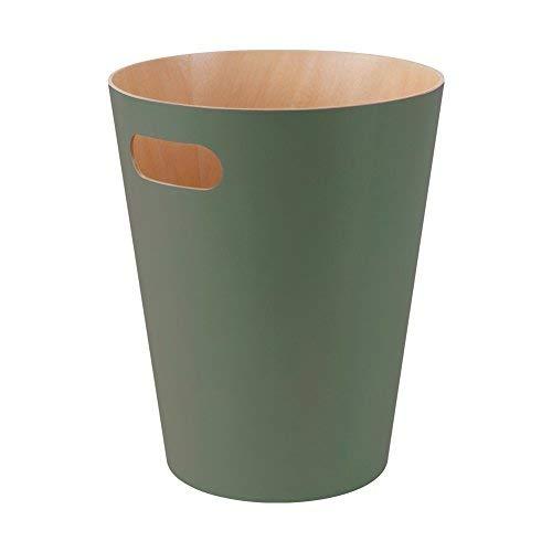 Umbra 082780-1095 Woodrow 2 Gallon Modern Wooden Trash Can Wastebasket or Recycling Bin for Home or Office, Spruce