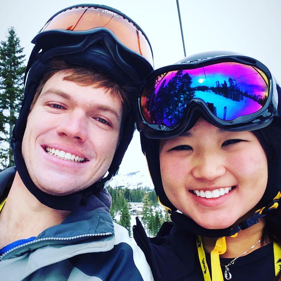 Scott taught Valeda how to ski like a pro!