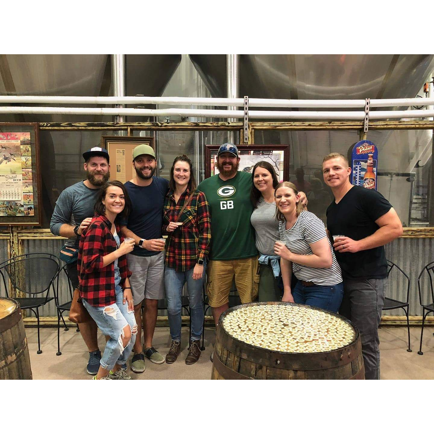 With friends at Point Brewery