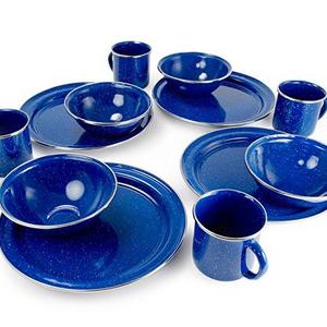 GSI Outdoors Pioneer Enamelware Table Set, 4 person