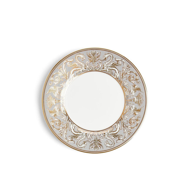 Renaissance Grey Accent Salad Plate 9" Scroll