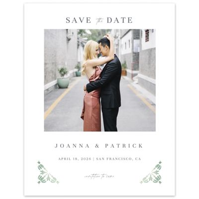 Bright Sage, Green Wedding Digital Save the Date - Elio Photo