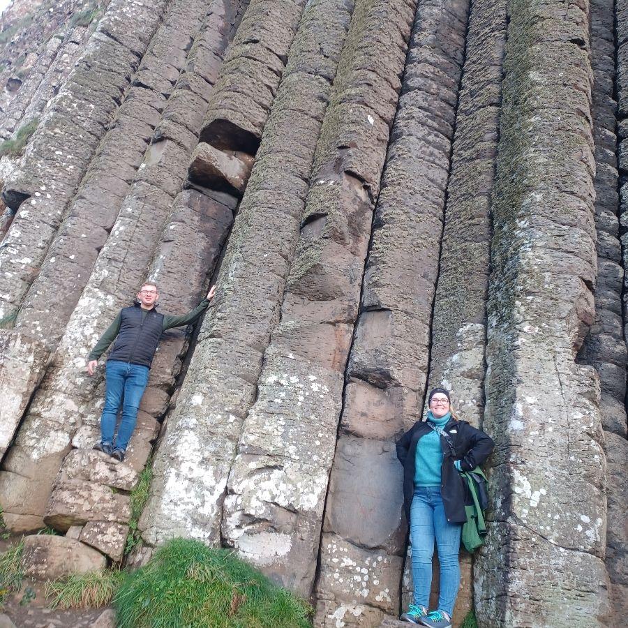 Giant's Causeway had huge organ-like pillars as part of the surrounding rock formations.