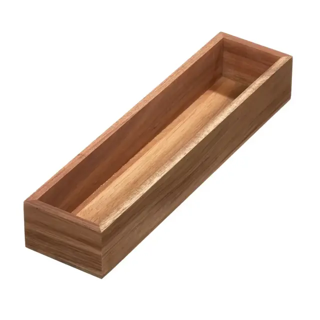 Squared Away™ 3-Inch x 12-Inch Acacia Drawer Organizer