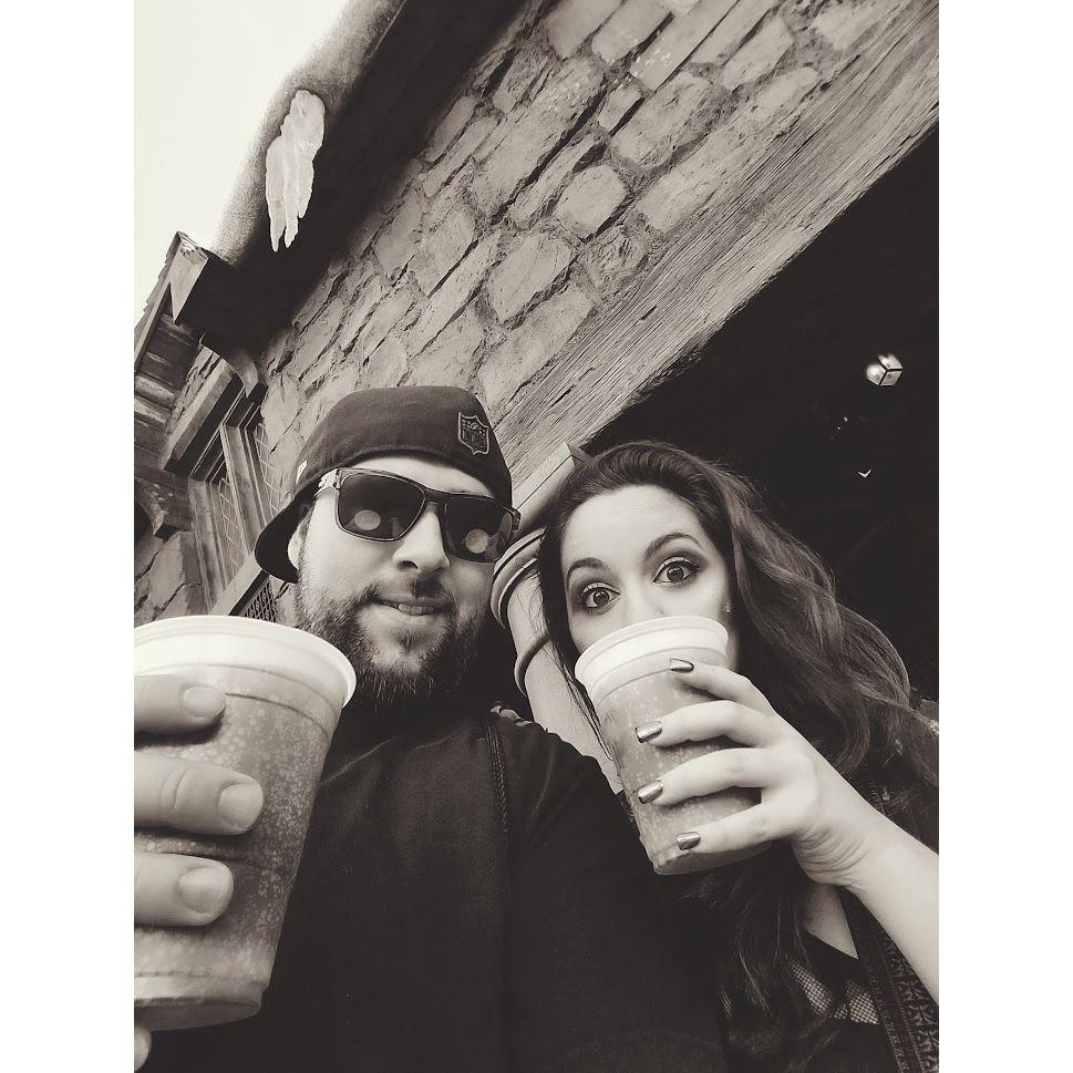 Enjoying a Butter Beer at Harry Potter World, CA in 2016! #WizardWasted