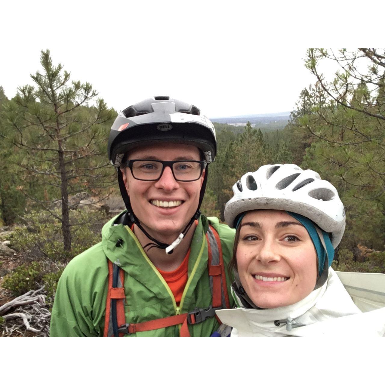 When we were just getting into biking in Bend, Or.