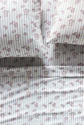 dduende studio Café Icon Cotton Percale Sheet Set