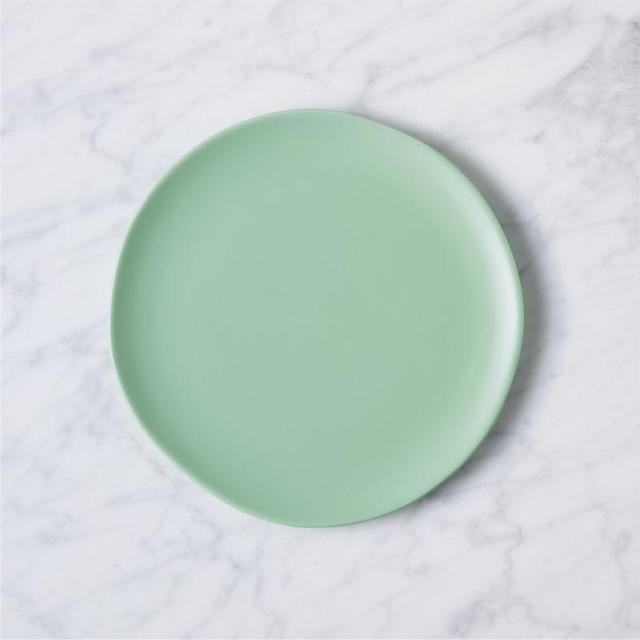 crisp matte seafoam green salad plate