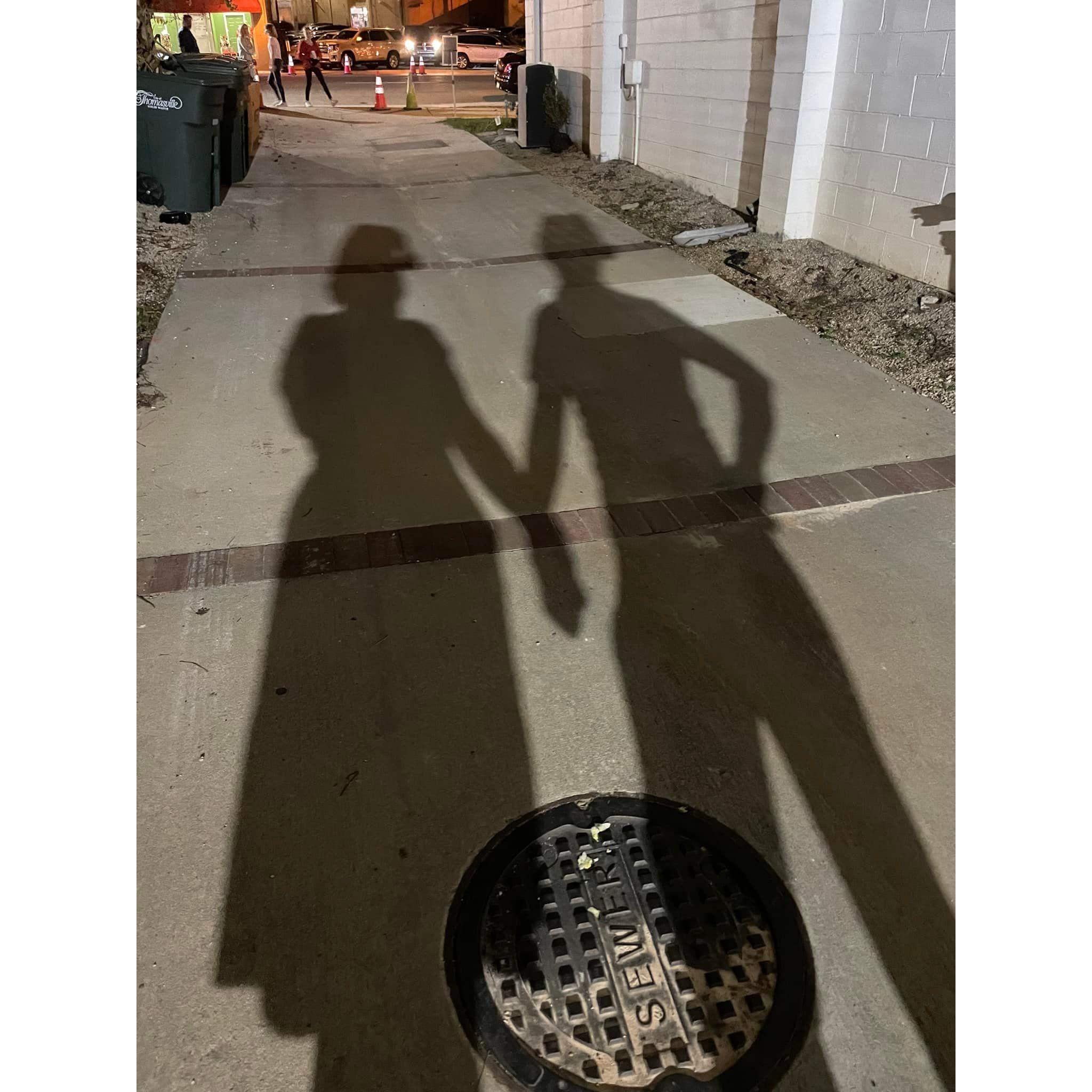 Aw even our shadows love each other