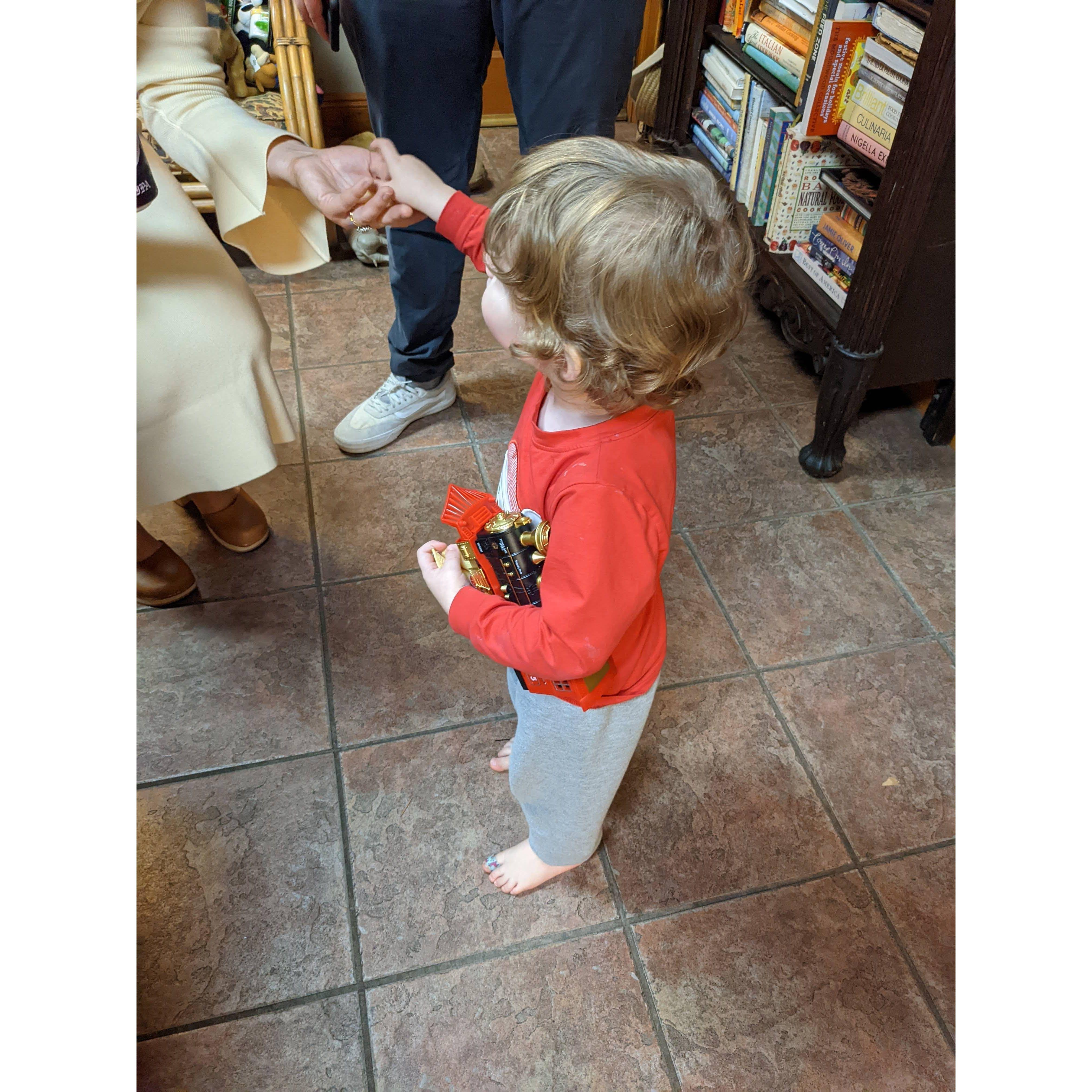 Our eldest nephew, West, was the "pen bearer"