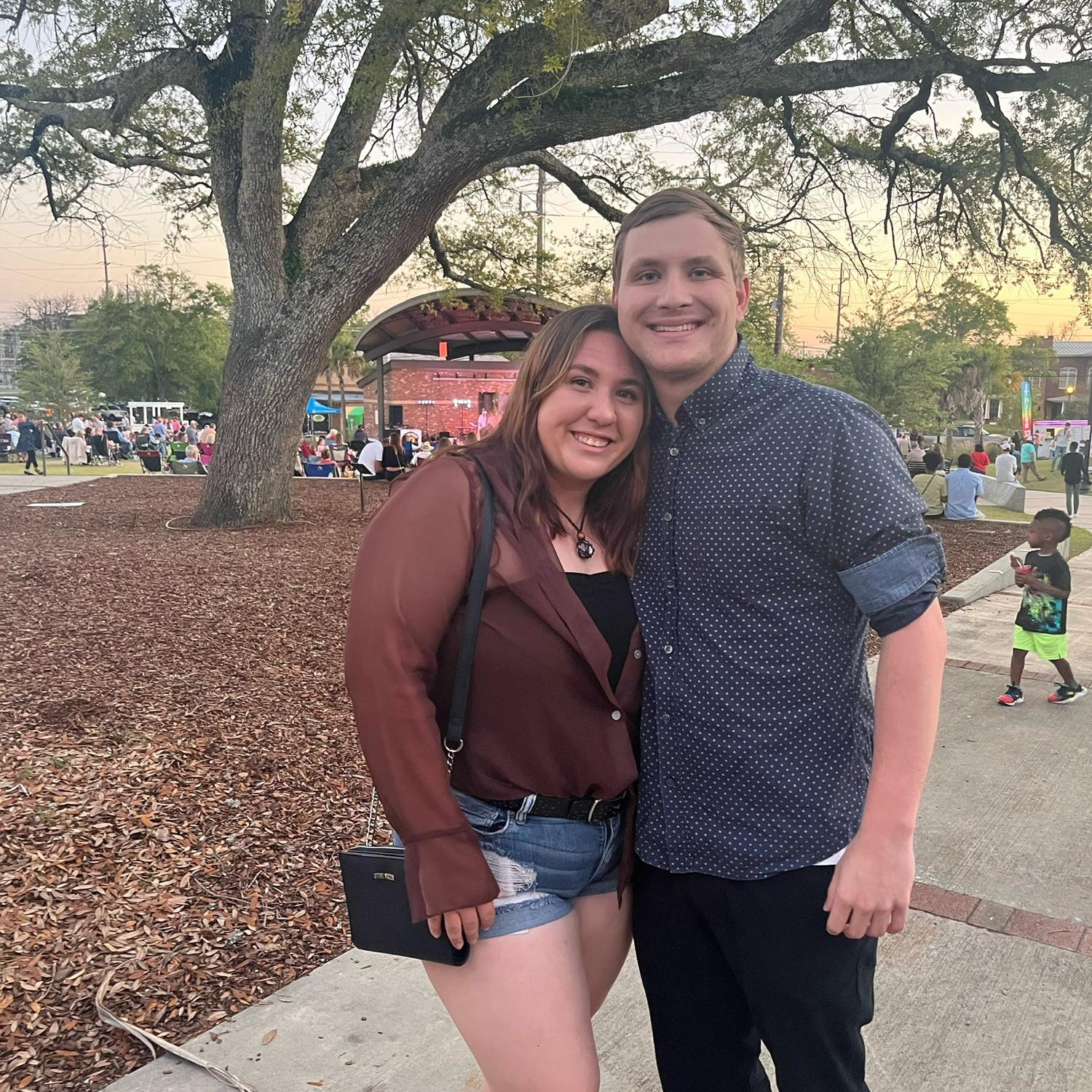 Mike and T went to First Friday together for the first time.