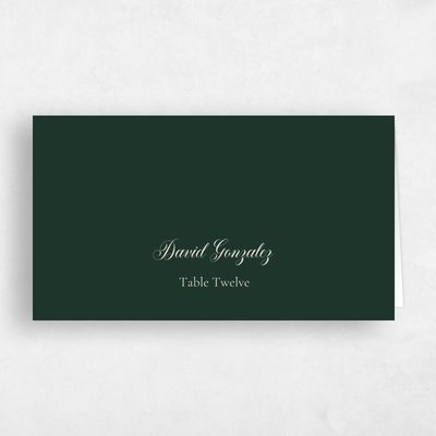 Green Wedding Place Card - Henderson