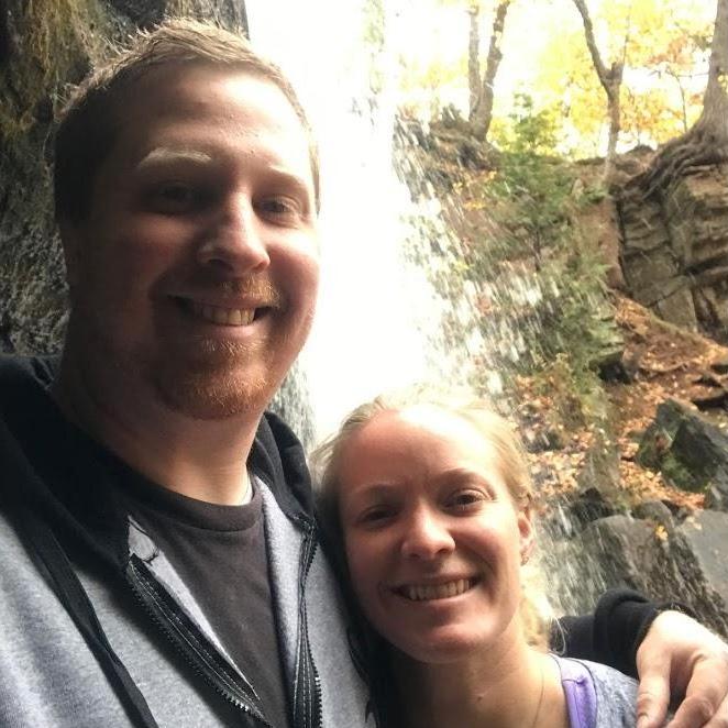 One of Jameson's visits to see Adrienne at grad school in the UP included a hike to Hungarian Falls. These visits had them falling in love with each other and the Yoop.
