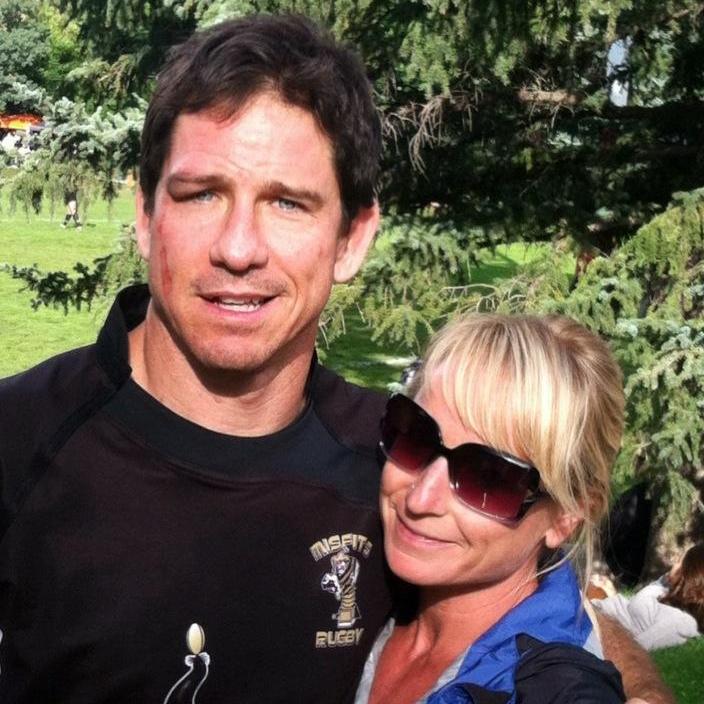 My handsome rugger with his black eye!