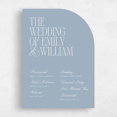 Powder Blue Wedding Program - Thisbe