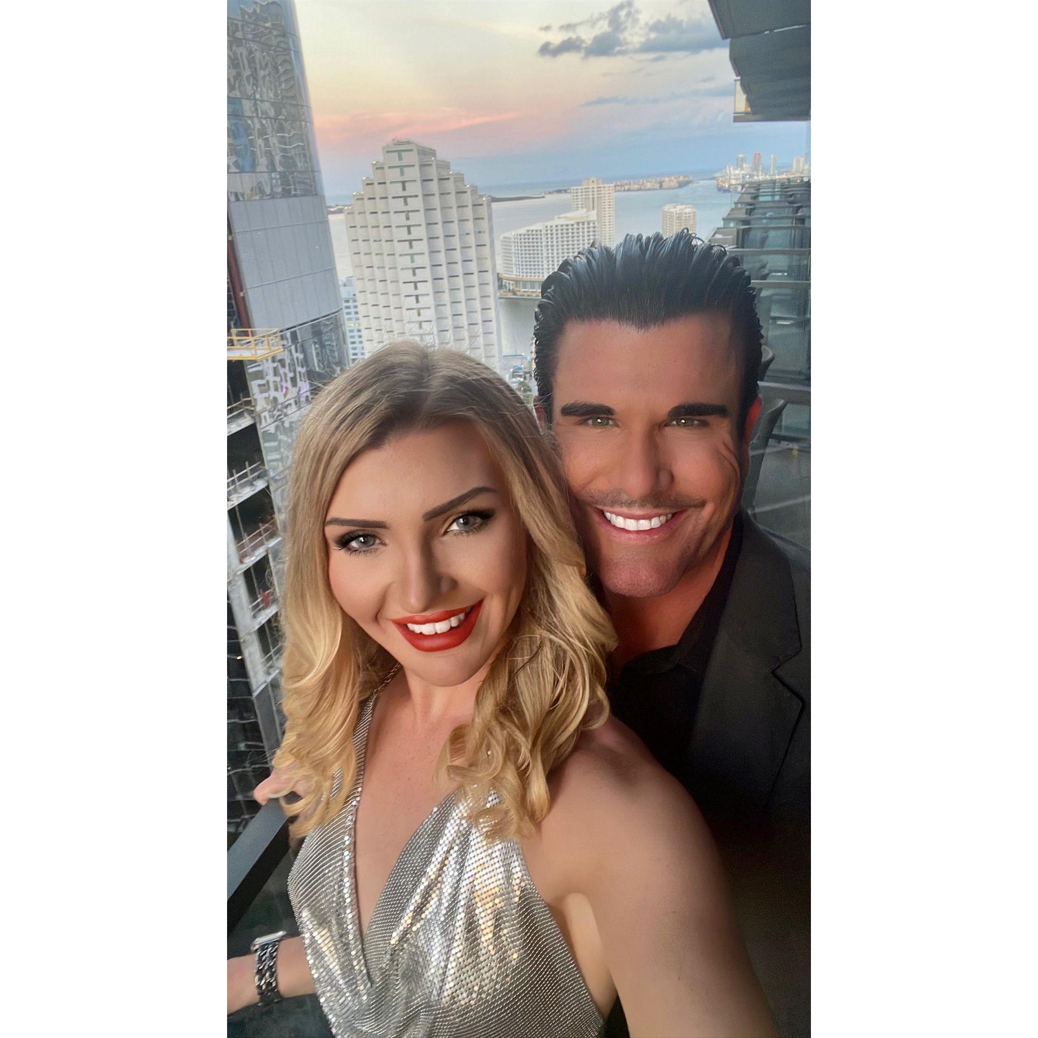 Celebrating in the Miami sunset