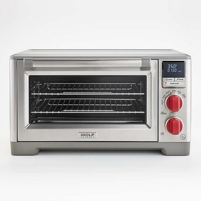 Wolf Gourmet Countertop Oven with Red Knobs