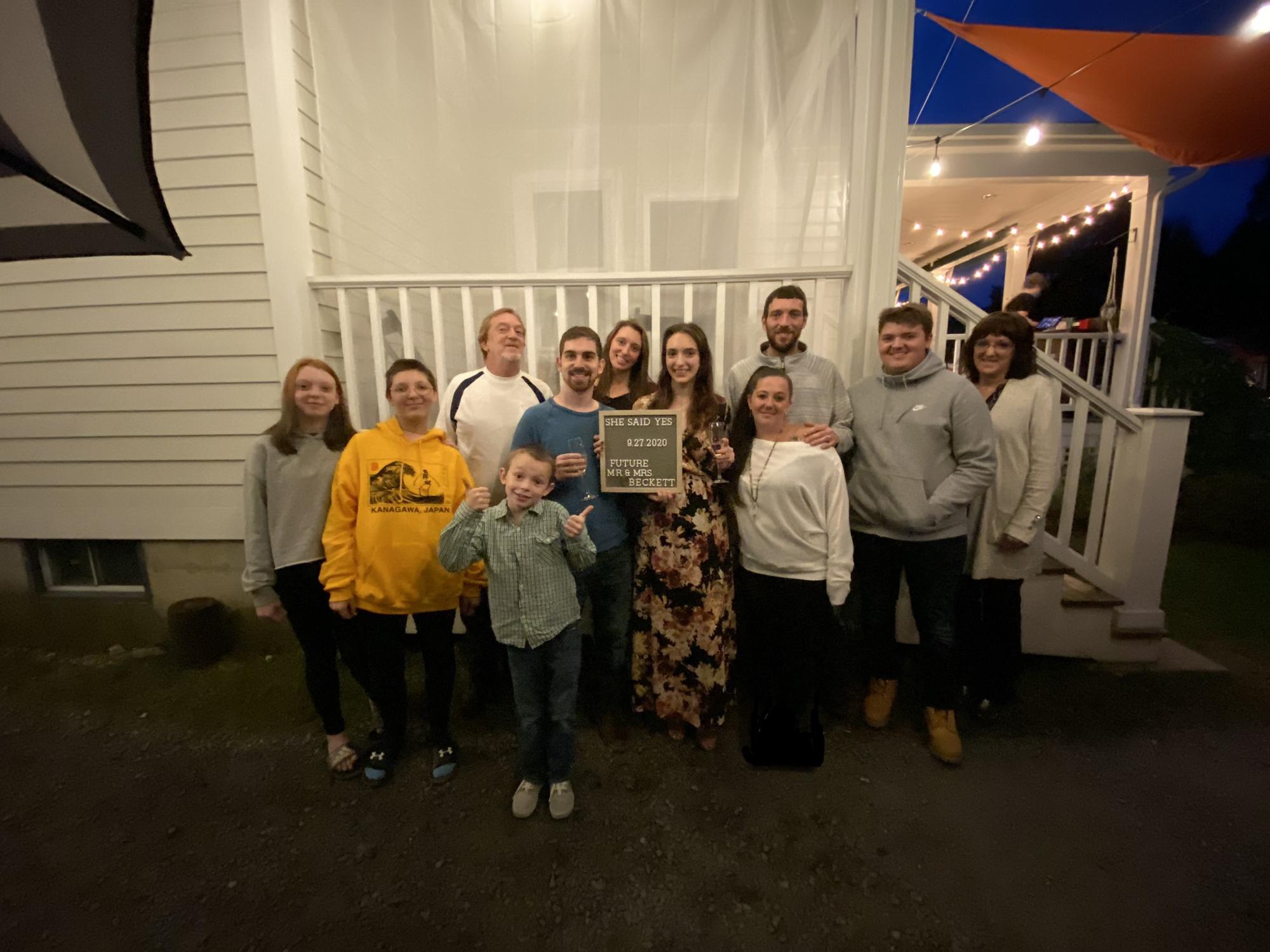 Surprise engagement dinner party!
