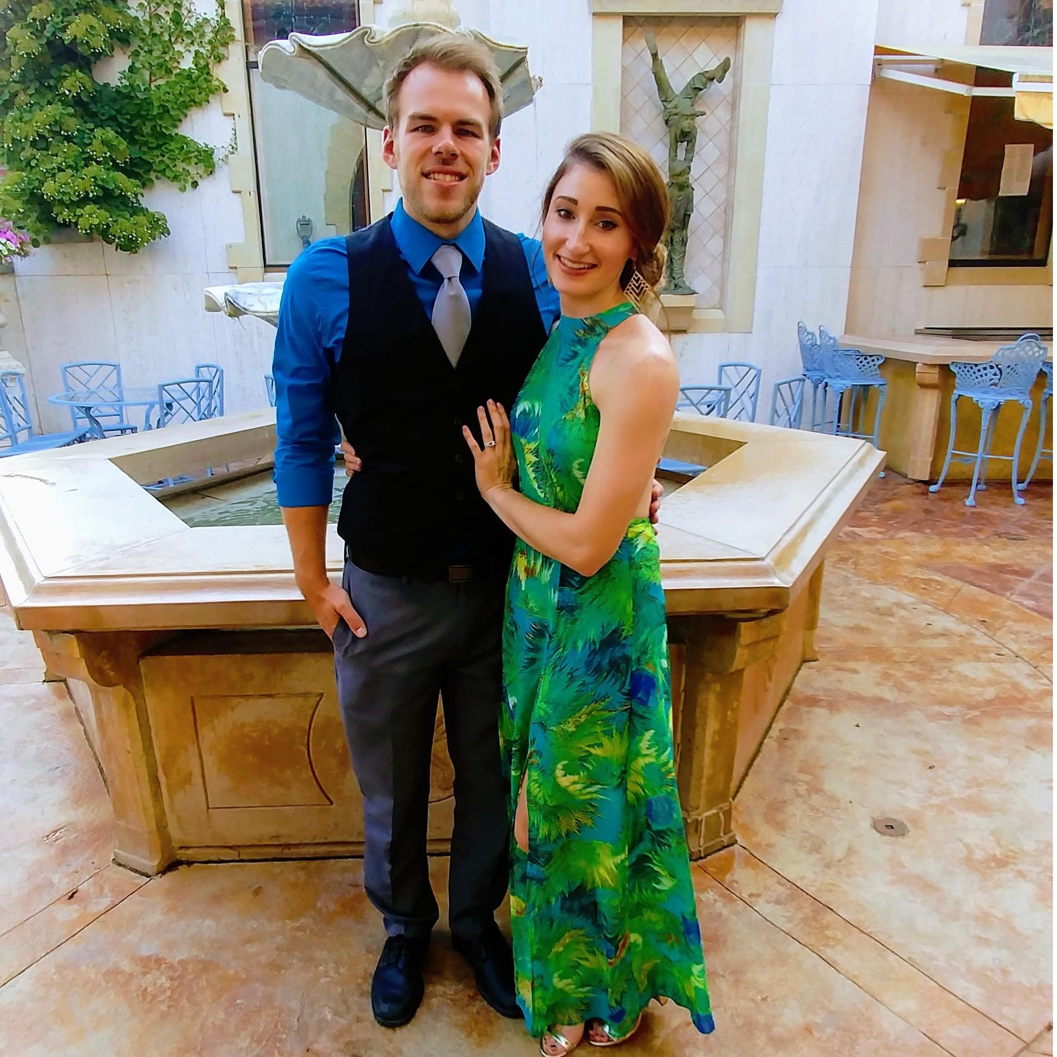 Jacqui's parents celebrated their 25th wedding anniversary when they told everyone they were engaged!