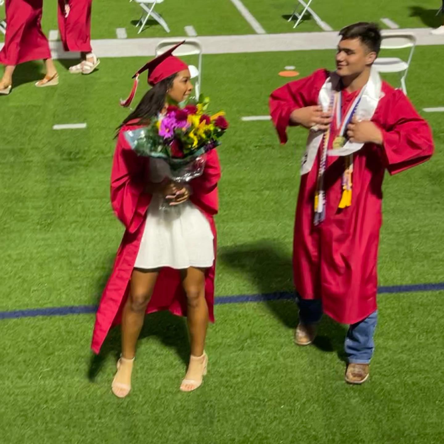 High school graduation — the moment that marked the start of their next chapter together!